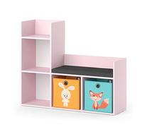 Vicco libreria bambini Luigi, rosa, 107.2 x 88.6 cm con 2 scatole pieghevoli (colorate)