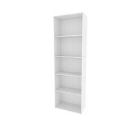 Vicco Libreria Bob, Bianco, 60 x 190 cm | con 5 scomparti, per la conservazione e la presentazione di libri e raccoglitori