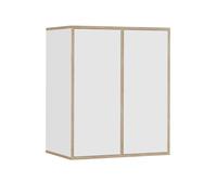 Vicco Libreria da parete Tetrix, Bianco, 63 x 75 cm | con 2 porte, adatto per il montaggio a parete in bagno e cucina