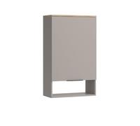 Vicco Libreria da parete Wido, Grigio, 60 x 100 cm con porta, adatto al montaggio a parete per bagno o cucina