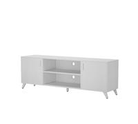 Vicco Lowboard Maceio, Bianco, 160 x 54.5 cm con 2 porte, adatto per l'installazione di televisori e dispositivi multimediali