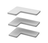 Vicco Mensola ad angolo Curva, Bianco, 40.5 x 2.5 cm