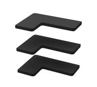 Vicco Mensola ad angolo Curva, Nero, 40.5 x 2.5 cm