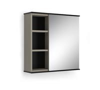 Vicco Mobile a specchio per il bagno Joli, Grigio, 60 x 60 cm con specchio, adatto al montaggio a parete per riporre accessori da bagno