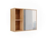 Vicco Mobile a specchio per il bagno Lucie, Bambù, 54 x 44.5 cm con specchio