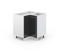 Vicco Mobile ad angolo cucina Fame-Line, Antracite lucido, 80.5 cm senza piano di lavoro, per la combinazione con altri moduli della serie Fame-Line