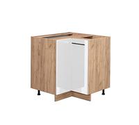 Vicco Mobile ad angolo cucina Fame-Line, Bianco lucido, 80.5 cm