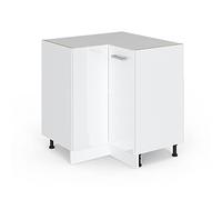 Vicco Mobile ad angolo cucina R-Line, Bianco lucido, 75.6 cm senza piano di lavoro, per la libera combinazione all'interno di sistemi cucina modulari