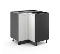Vicco Mobile ad angolo cucina R-Line, Bianco rustico, 75.6 cm senza piano di lavoro, per la libera combinazione all'interno di sistemi cucina modulari