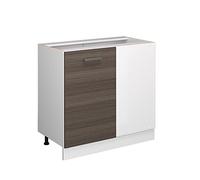 Vicco mobile ad angolo cucina R-line, Grigio/Bianco, 86 cm senza piano di lavoro