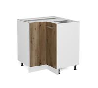 Vicco mobile ad angolo cucina R-Line, Rovere artigianale/Bianco, 75.6 cm senza piano di lavoro