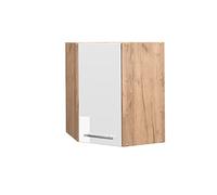 Vicco Mobile angolare da cucina Fame-Line, Bianco lucido, 57 cm