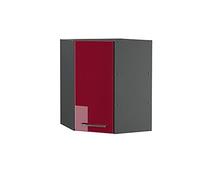 Vicco mobile angolare da cucina Fame-Line, Rosso bordeaux lucido/Antracite, 57 cm