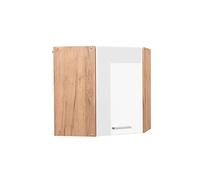 Vicco Mobile angolare da cucina R-Line, Bianco lucido, 57 cm, per la libera combinazione all'interno di sistemi cucina modulari