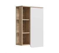 Vicco mobile bagno Karen, Sonoma/Bianco, 50 x 75 cm con anta e vani a giorno