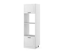 Vicco Mobile cucina microonde R-Line, Bianco rustico, 60 cm, per la libera combinazione all'interno di sistemi cucina modulari