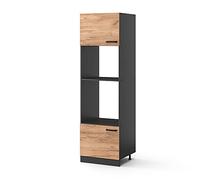 Vicco Mobile cucina microonde R-Line, Quercia dorata, 60 cm, per la libera combinazione all'interno di sistemi cucina modulari