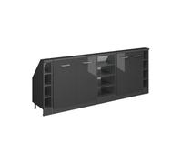 Vicco Mobile cucina sottotetto R-Line, Antracite lucido/antracite, 215 cm Set di 5