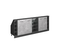 Vicco Mobile cucina sottotetto R-Line, Calcestruzzo/antracite, 215 cm Set di 5