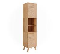 Vicco Mobile da bagno Lucie, Bambù, 40 x 177 cm con 2 porte, adatto per la conservazione salvaspazio di accessori da bagno