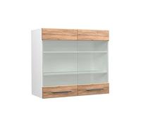 Vicco Mobile da cucina in vetro Fame-Line, Quercia dorata/Bianco, 80 cm