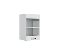 Vicco Mobile da cucina in vetro R-Line, Bianco casa di campagna, 40 cm, per la libera combinazione all'interno di sistemi cucina modulari