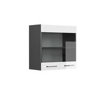 Vicco Mobile da cucina in vetro R-Line, Bianco lucido, 60 cm, per la libera combinazione all'interno di sistemi cucina modulari