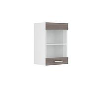 Vicco Mobile da cucina in vetro R-Line, Grigio nobile, 40 cm, per la libera combinazione all'interno di sistemi cucina modulari