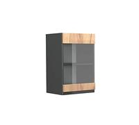 Vicco Mobile da cucina in vetro R-Line, Rovere dorato, 40 cm