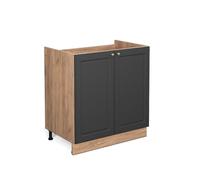 Vicco Mobile lavello cucina Fame-Line, Antracite-oro, 80 cm