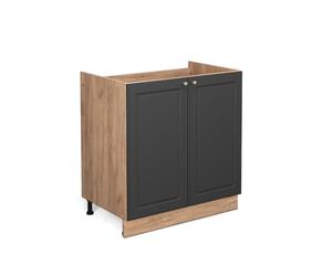 Vicco Mobile lavello cucina Fame-Line, Antracite-oro, 80 cm