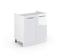 Vicco Mobile lavello cucina Fame-Line, Bianco lucido, 80 cm