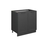 Vicco Mobile lavello cucina Fame-Line, Grigio scuro, 80 cm con ripiano, PL Marmo