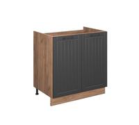 Vicco Mobile lavello cucina Fame-Line, Grigio scuro, 80 cm senza piano di lavoro