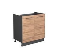 Vicco Mobile lavello cucina Fame-Line, Rovere dorato, 80 cm