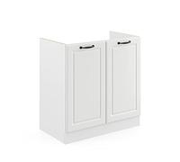 Vicco Mobile lavello cucina R-Line, Bianco casa di campagna, 80 cm senza piano di lavoro