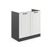 Vicco Mobile lavello cucina R-Line, Bianco country, 80 cm