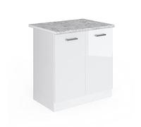 Vicco Mobile lavello cucina R-Line, Bianco lucido, 80 cm