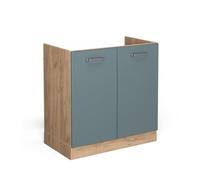Vicco Mobile lavello cucina R-Line, Grigio-blu, 80 cm