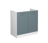 Vicco Mobile lavello cucina R-Line, Grigio-blu, 80 cm