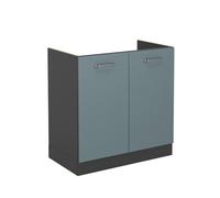 Vicco Mobile lavello cucina R-Line, Grigio-blu, 80 cm