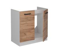 Vicco Mobile lavello cucina R-Line, Quercia dorata, 80 cm senza piano di lavoro