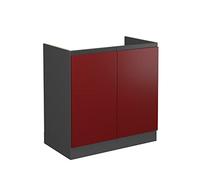 Vicco Mobile lavello cucina R-Line, Rosso, 80 cm