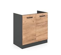 Vicco Mobile lavello cucina R-Line, Rovere dorato, 80 cm