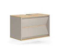 Vicco Mobile sottolavabo per bagno Edelin, Cachemire, 80 x 50 cm | con 2 cassetti, per montaggio a parete e compatibile con sifoni standard