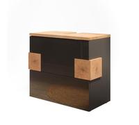 Vicco Mobile sottolavabo per bagno Eden, Antracite, 70 x 64.5 cm | con 2 cassetti, per montaggio a parete con suddivisione interna variabile