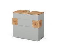 Vicco Mobile sottolavabo per bagno Eden, Grigio, 70 x 64.5 cm | con 2 cassetti, ampio spazio di archiviazione per gli accessori del bagno