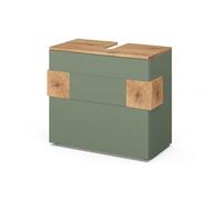 Vicco Mobile sottolavabo per bagno Eden, Verde, 70 x 64.5 cm | 2 Cassetti · Apertura per sifone · molto spazio contenitivo · Per prodotti per la cura e accessori da bagno