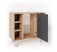 Vicco Mobile sottolavabo per bagno Fynn, Antracite/Quercia dorata, 60 x 54 cm