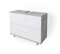 Vicco mobile sottolavabo per bagno Ilias, Calcestruzzo/Bianco, 80 x 60.8 cm